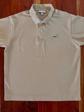 NWOT Legendary Lacoste L.12.12 Classic Fit Pique Polo in Viennese Tan - Mens XL